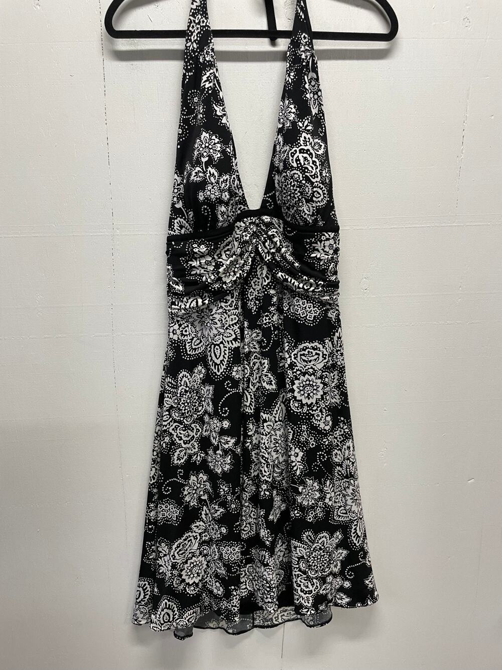 White House Black Market Women's Halter Dress Size 14 Padded Top - Fully Lined